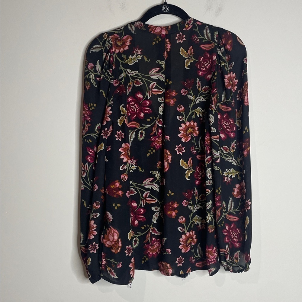 A.L.C. | Women’s 100% Silk Royal Floral Top Tassel Details Size 6 - Picture 8 of 8